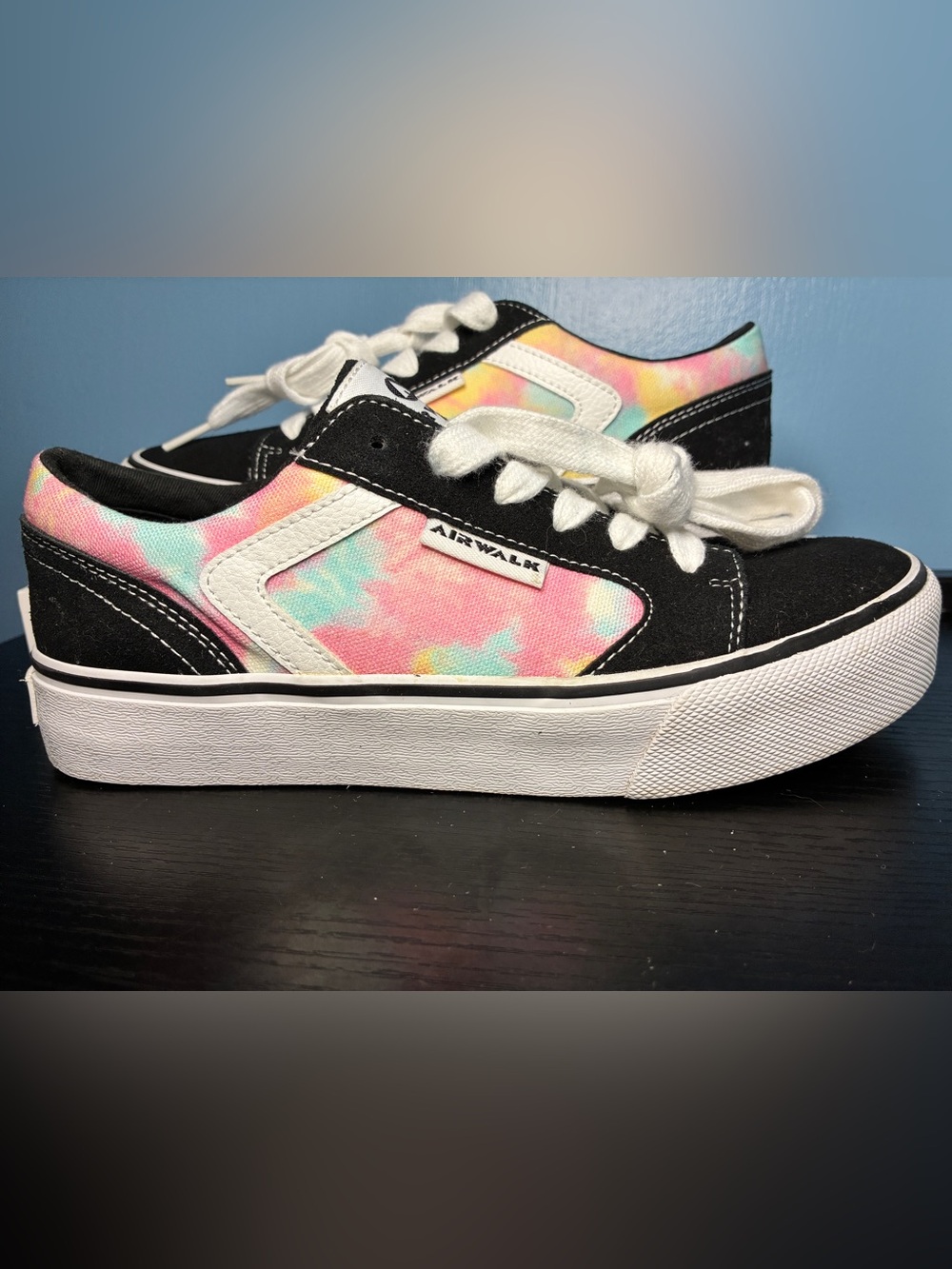 Airwalk Kids Tie-Dye Canvas Skate Sneakers in Pink, Blue, Yellow